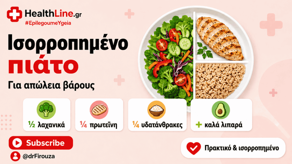ισορροπημένο πιάτο - Φιρούζα Κουρτίδου Παθολόγος Διαβητολόγος
